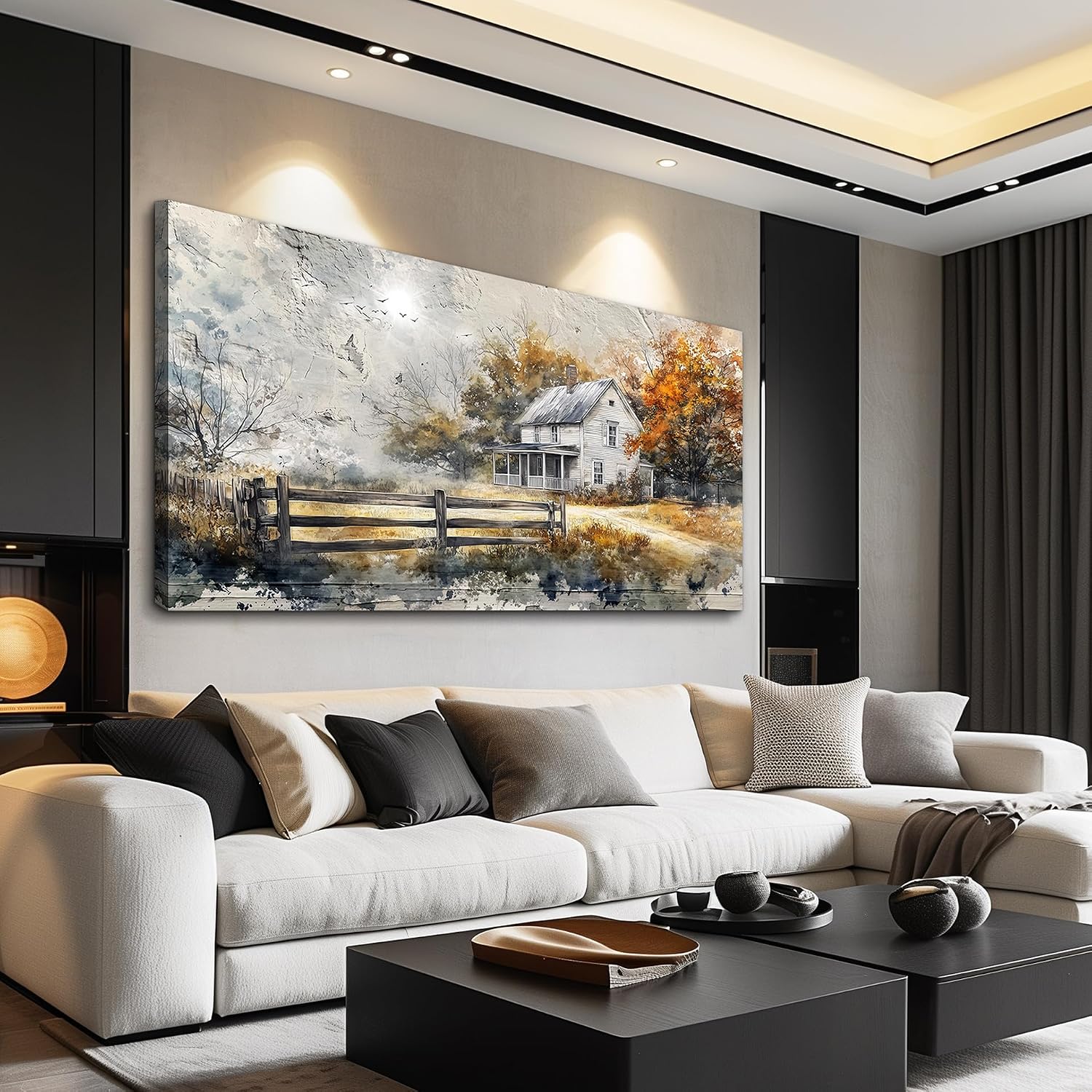 KELIYUAN Wall Decor Large Canvas Painting Wall Art For Bedroom Living Room Decoration Abstract Ink Landscape Painting Art Print Picture Room For office Farmhouse Home Decor Home Aesthetics 30x60 In