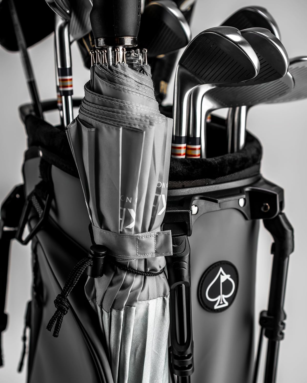 Pins & Aces Player Preferred Golf Bag - Premium Design, Lightweight Golf Bag with Stand - Velvet-Lined 5-Way Club Divider System