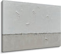 NANKAI Large Abstract Painting Hand Painted Grey White Minimalist Painting on Canvas Modern Abstract Canvas Wall Art Large White Acrylic Abstract Painting Wall Art 30x45 inch
