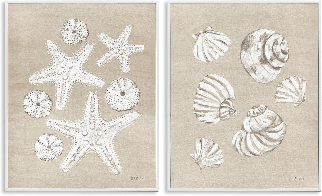 Stupell Industries '', 2pc Framed Giclee Art Set 2, White, 24 x 30 Inches, Easy to Hang and Sturdy, Made in USA, by Yvette St. Amant