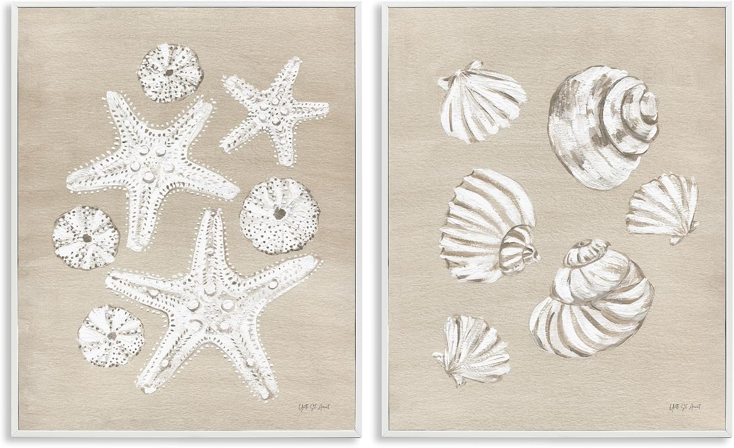 Stupell Industries '', 2pc Framed Giclee Art Set 2, White, 24 x 30 Inches, Easy to Hang and Sturdy, Made in USA, by Yvette St. Amant