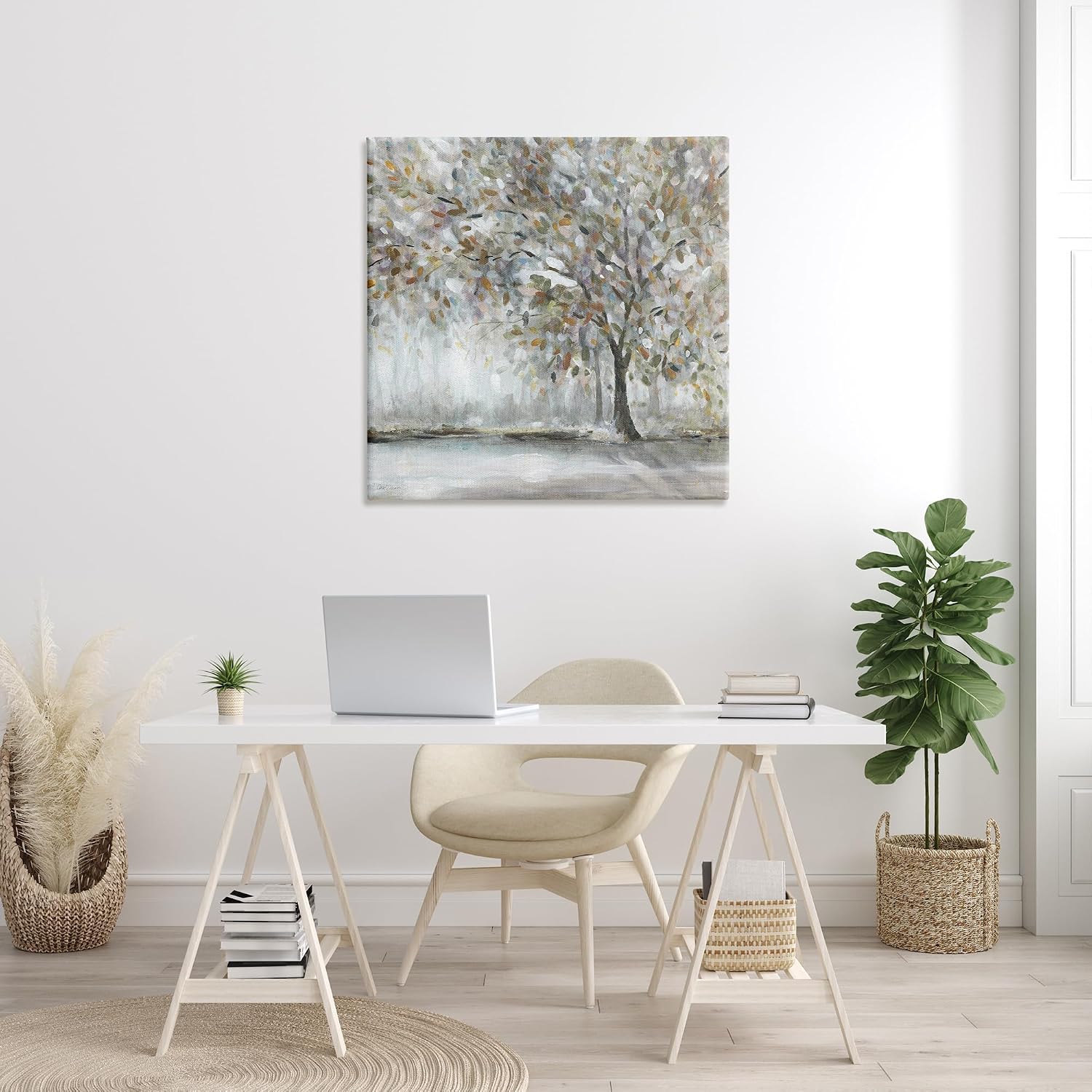 Stupell Industries 'Woodland Nature Tree Painting', Canvas Art, 36 x 36 Inches, Easy to Hang and Sturdy, Made in USA, by Carol Robinson