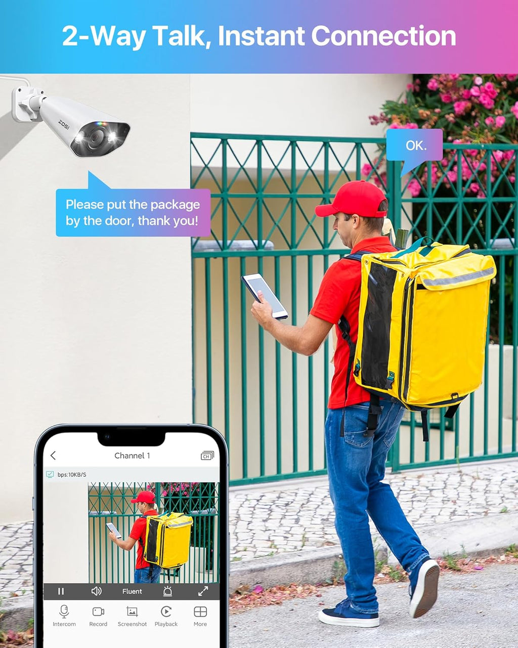 ZOSI 24CH 4K Spotlight PoE Security Camera System,14pcs 4K Outdoor Cameras,Face/Person/Vehicle Detection,2 Way Audio,Night Vision,16 Port 24CH 8MP Dual-Disk NVR with 4TB HDD for 24/7 Recording