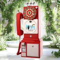 1080P Video Audio GuestBook Wedding Phone, 64G SD Card Customized Video Audio Guest Book Alternatives with Lens Recording for Birthday Party Anniversary Engagement,Red