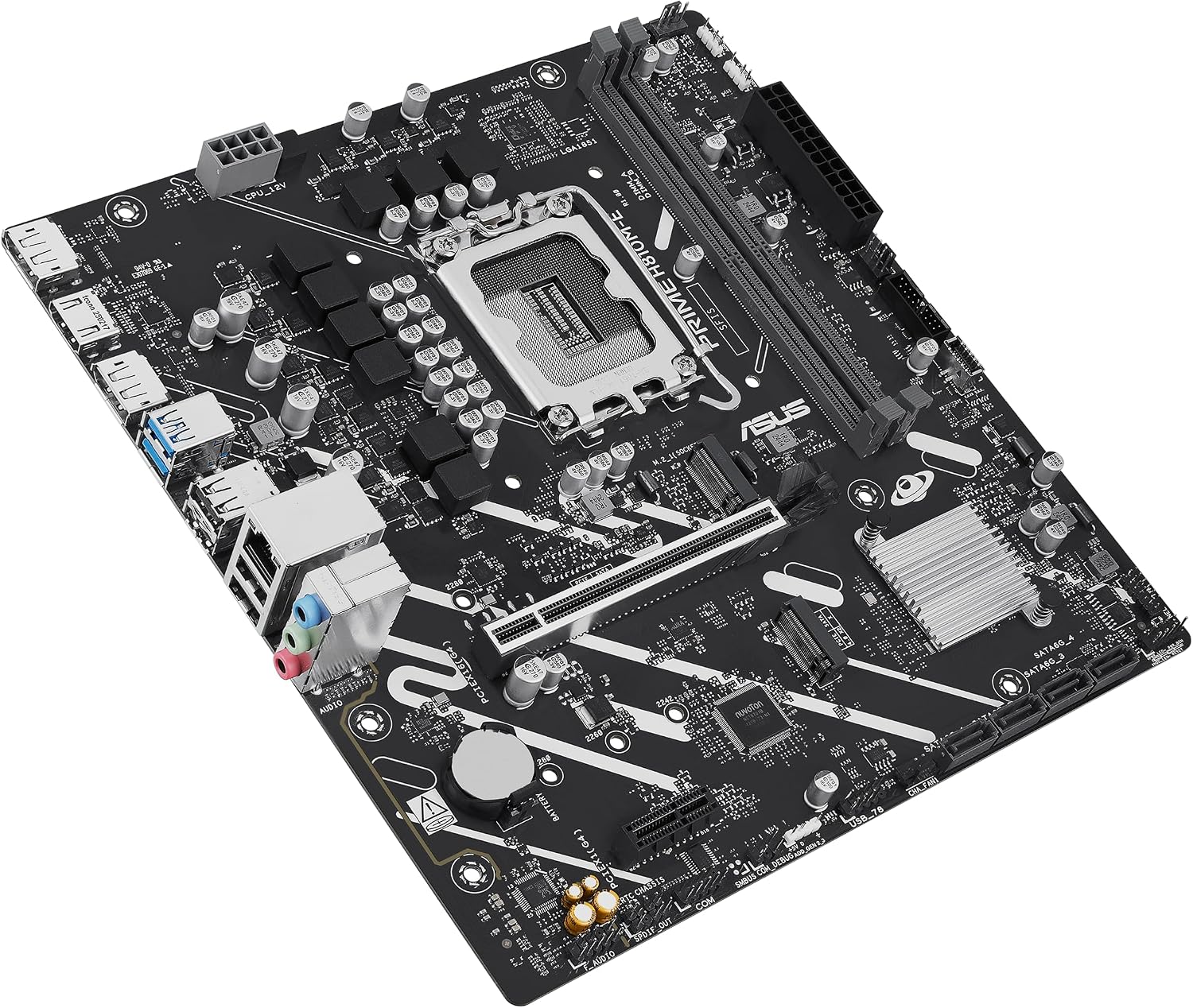 ASUS Prime H810M-E-CSM Intel® H810 mATX Commercial CSM Motherboard, LGA 1851, DDR5, PCIe 4.0, M.2, 1G LAN, HDMI, USB 3.2, AI PC-Ready, ASUS Control Center Express Support for SMB & IT Deployments
