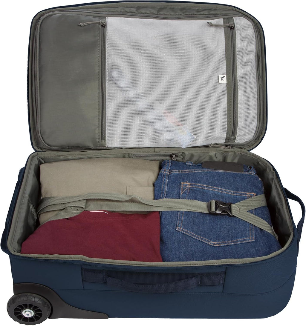 Eddie Bauer Excursion Traveling 22 Rolling Duffel Bag with Lightweight Telescopic Handles and Rugged Wheels - 40L, Brook
