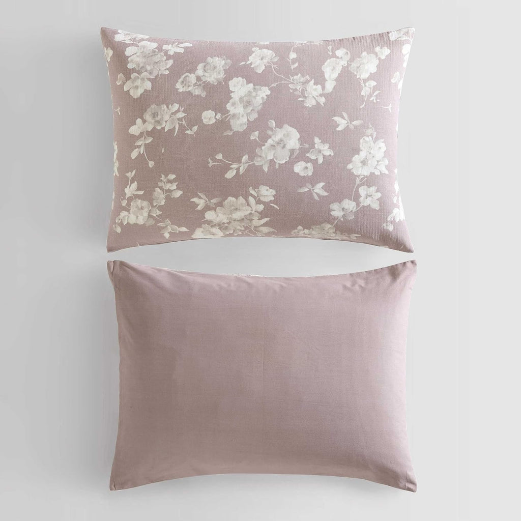 Calvin Klein - Queen Duvet Cover Set, 100% Soft Cotton Gauze Bedding, Button Closure & Inner Corner Ties, 3 Piece Bed Set with Matching Pillowcases (Eternity Floral Pink)
