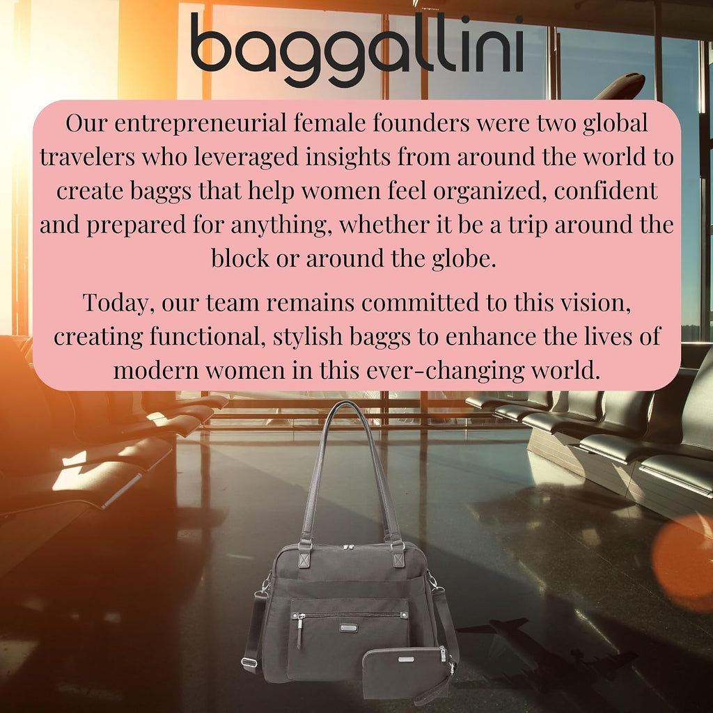 Baggallini Overnight Expandable Laptop Tote with RFID Phone Wristlet