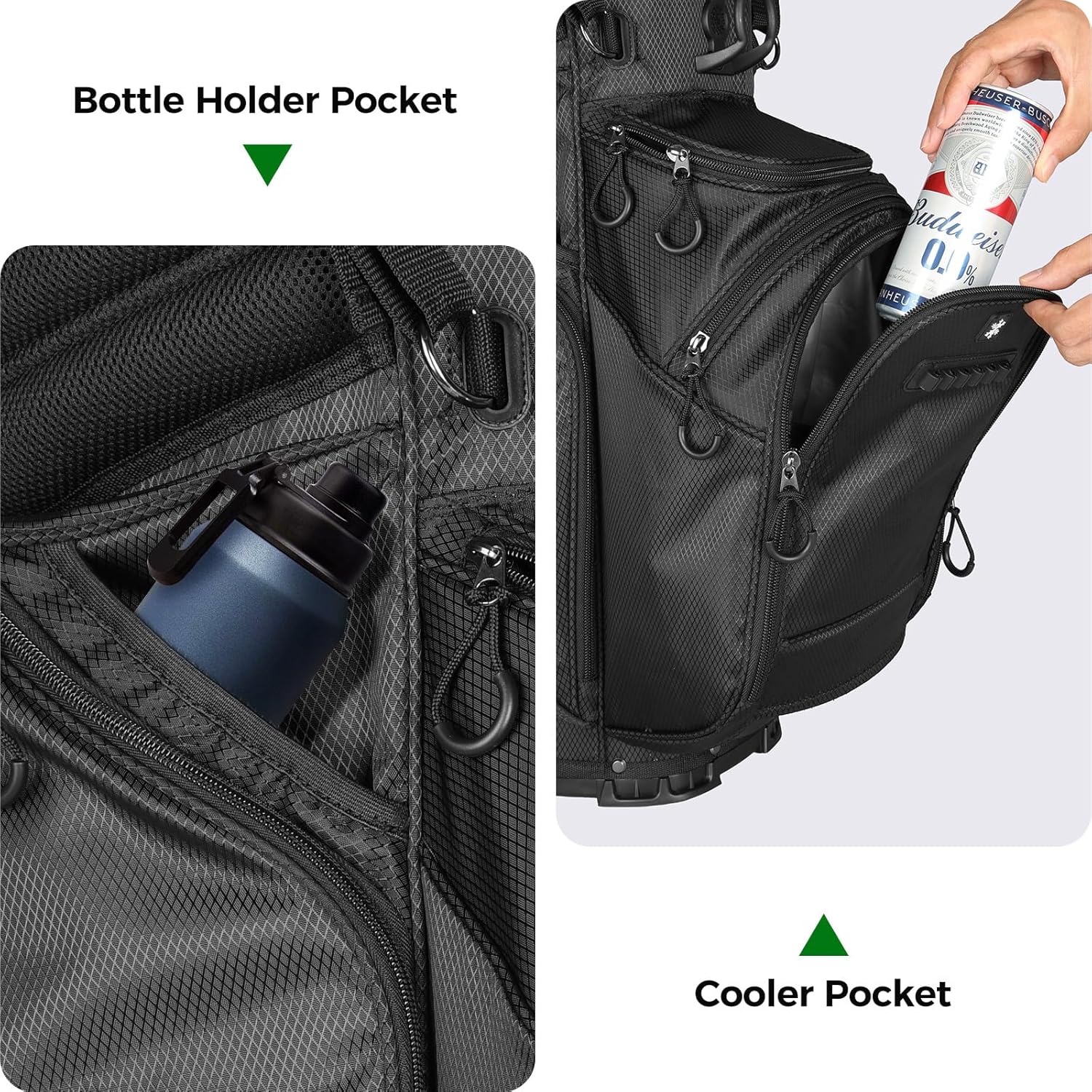 Findway 14 Way Golf Stand Bag, Lightweight Golf Bag with Stand for Men Women, Golf Club Carry Bag with Dual Strap, Rain Cover, Multiple Pockets, Golf Ball Holder