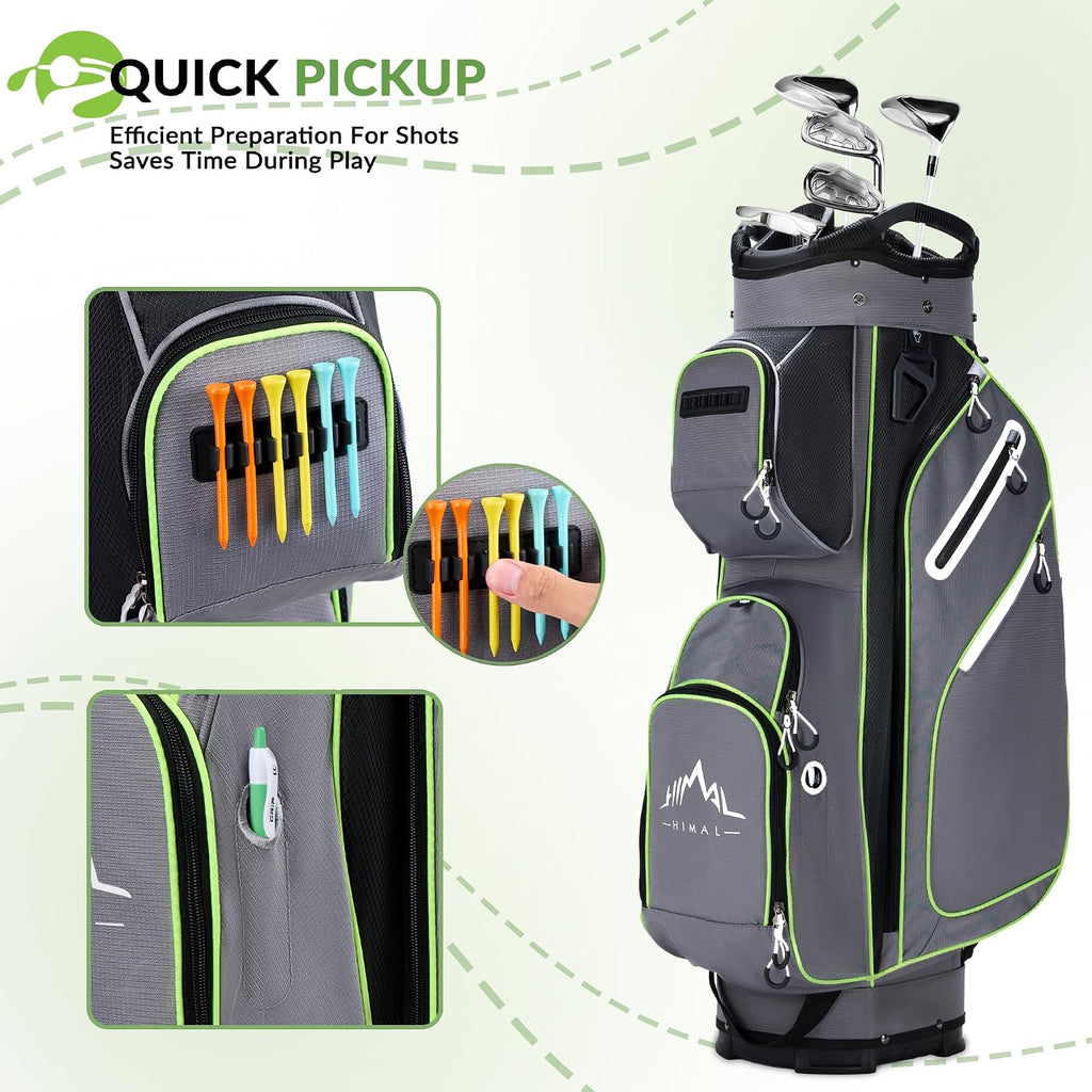 uniHimal 14 Way Golf Cart Bag Featuring Full-Length Divider Top and Multiple Pockets, Golf Bag for Men with Handles and Rain Cover