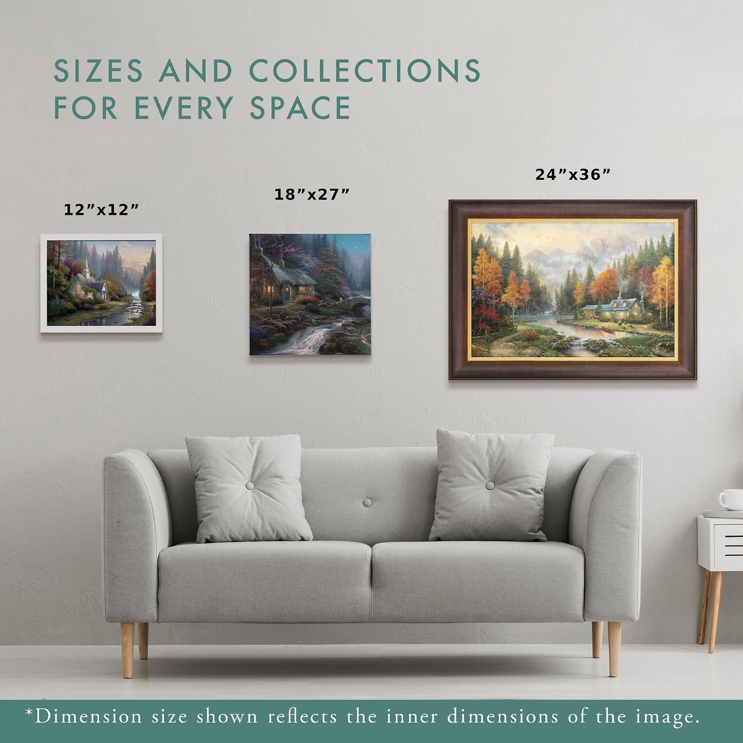 Thomas Kinkade Studios Snow White Dancing in the Sunlight 12' x 16' Canvas Classics Burl Frame