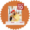 Poster Palooza Pack of TEN 11x14 Mats Bevel Cut for 8.5x11 Photos - Acid Free Basketball Texture Precut Matboards For Pictures, Photos, Framing - 4-ply Thickness
