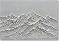 NANKAI Art Hand-Painted Snow Mountain Landscape Oil Painting White Modern Abstract Canvas Art Mural Family Wall Art Deco 30x45 inches