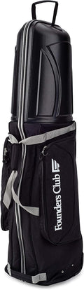 Founders Club Golf Travel Bag with Wheels - Lightweight Travel Cover & Case for Airlines - Club Protection with ABS Hard Top & Standup Pole Stiffening System