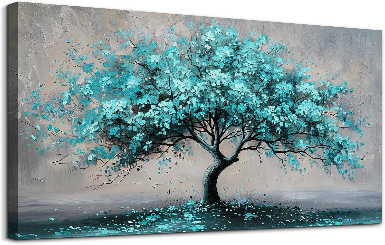 KELIYUAN Framed Wall Art For Living Room Large Wall Decor For Bedroom Modern Office Decorations Paintings Blue Green Tree Wall Pictures Artwork Room Canvas Prints Home Decor Aesthetic 30'x60'