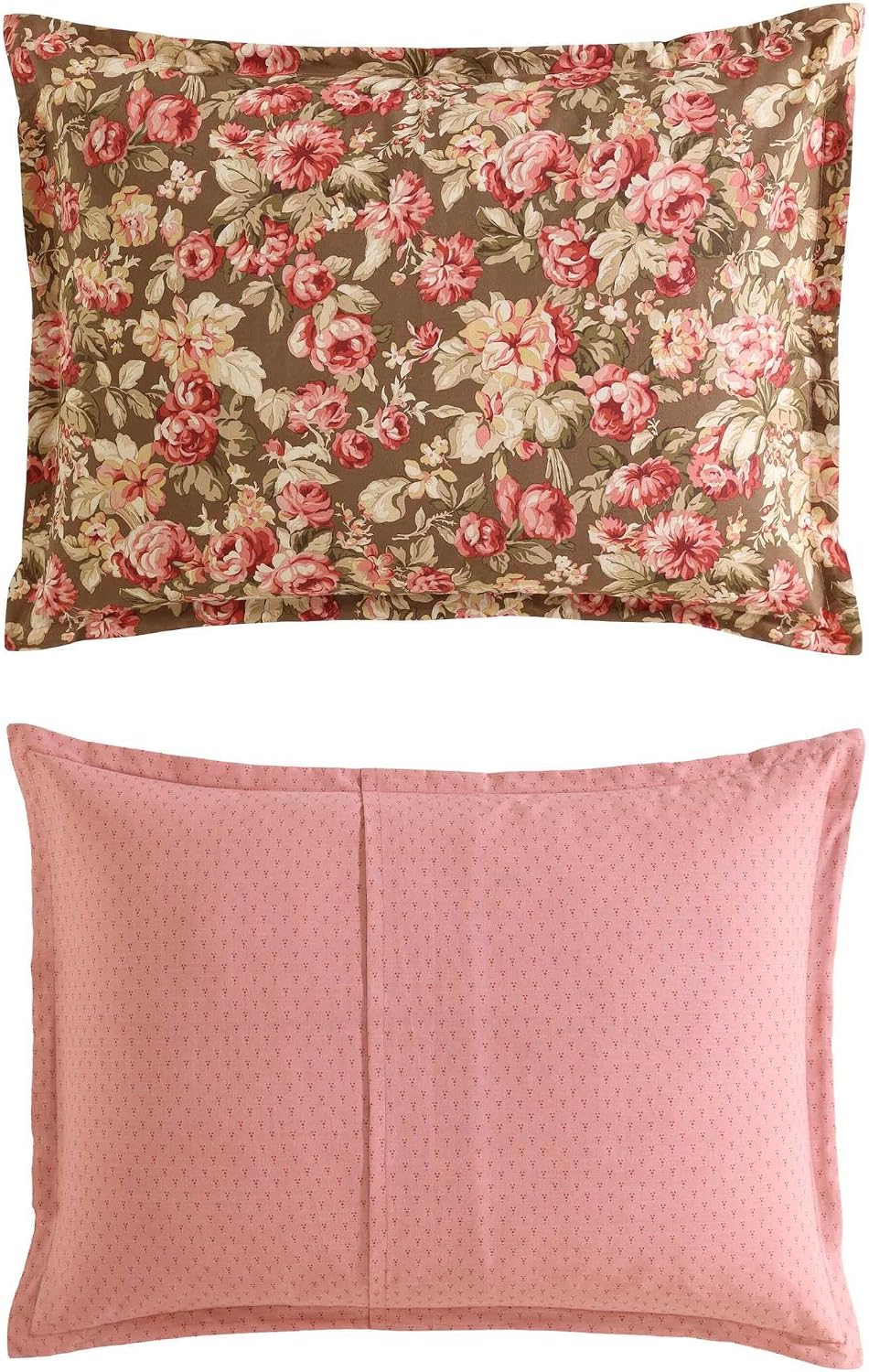 Laura Ashley - Full/Queen Comforter Set, Soft Cotton Bedding with Matching Shams, Floral Home Decor, Oeko-Tex Certified (Bloomsbury Brown, Full/Queen)