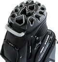 ASK ECHO T-Lock Golf Cart Bag with 14 Way Organizer Divider Top, Premium Cart Bag with Handles and Rain Cover, for Men