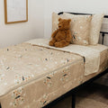 Beddy's Butterfly Themed Durable Zipper Bedding for Kids - Bed in a Bag - Beige Sheets & Comforter with Butterflies, Hearts & Floral Design - Includes Pillowcase & Sham - Easy to Make & Wash - Twin