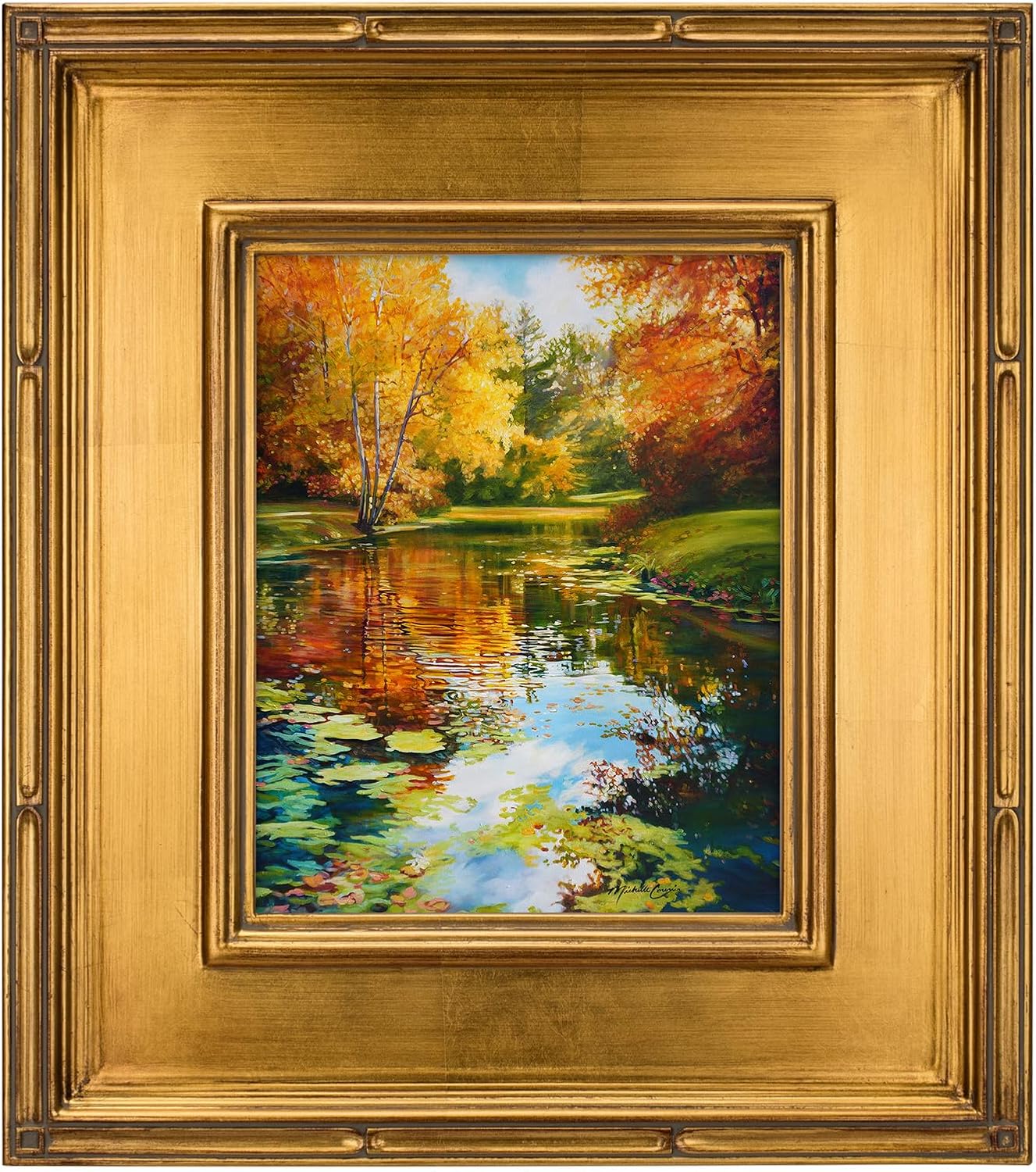 Creative Mark Museum Plein Aire Ornate Picture Frame - 18x18 - Gold Leaf - Pack of 2, High-End Antique Style Frames - Open Back with No Glass or Backing