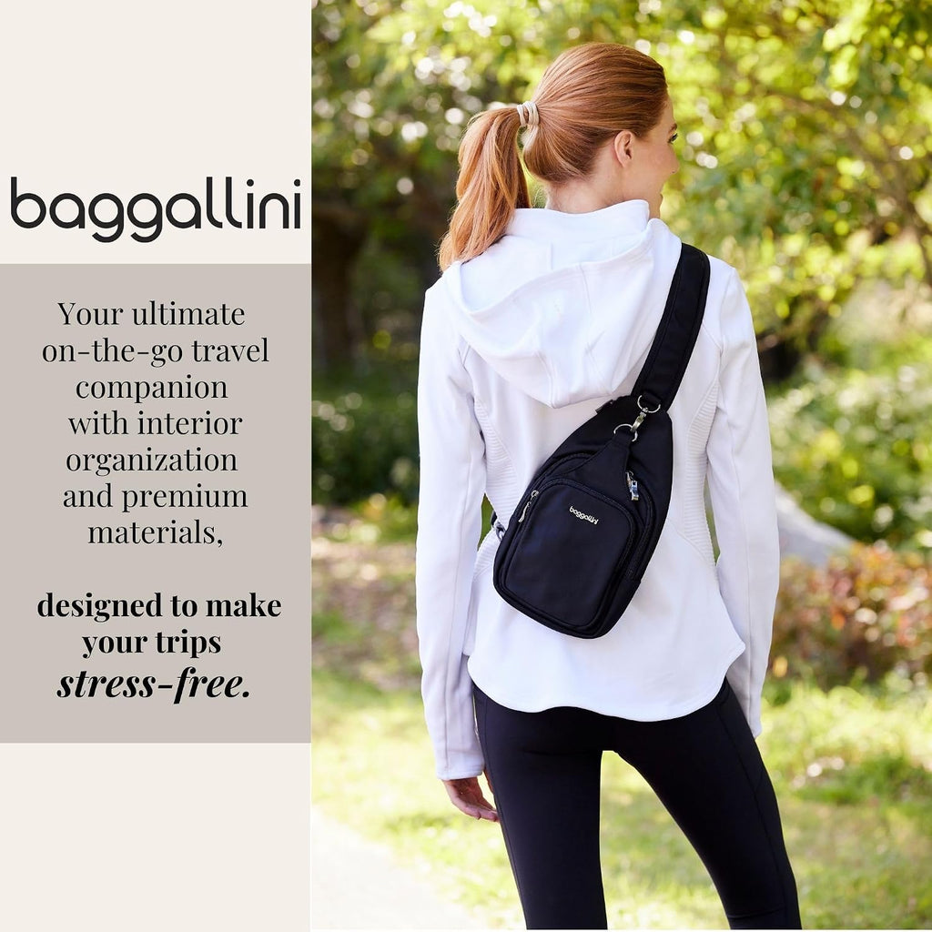 Baggallini Women's Central Park Sling 12'x7' Crossbody Bag W/Convertible Adjustable Shoulder Strap