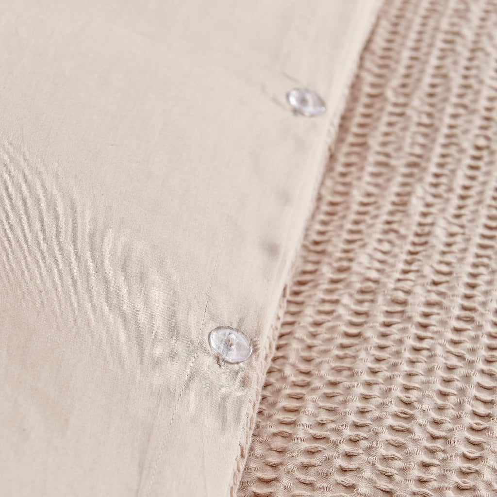 Levtex Home Cloud Waffle Queen Duvet Cover Set (90x94in) with 2 Pillow Shams (26x20in) - Solid Waffle Cotton Texture - Blush - 100% Cotton Queen Size Duvet Cover Set - Soft, Pre-Washed