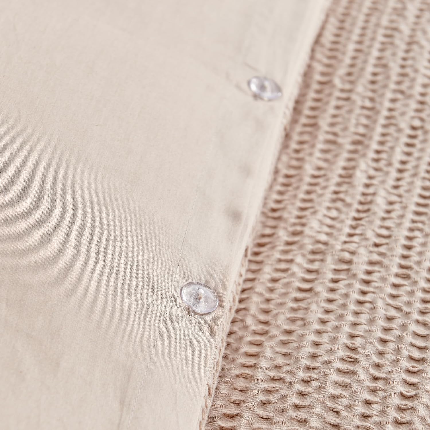 Levtex Home Cloud Waffle Queen Duvet Cover Set (90x94in) with 2 Pillow Shams (26x20in) - Solid Waffle Cotton Texture - Blush - 100% Cotton Queen Size Duvet Cover Set - Soft, Pre-Washed