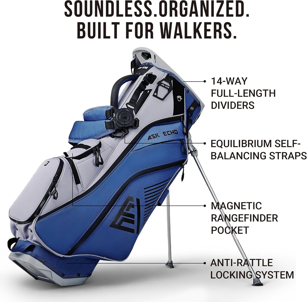 ASK ECHO Soundless 14-Way Hybrid Stand Bag for Men & Women