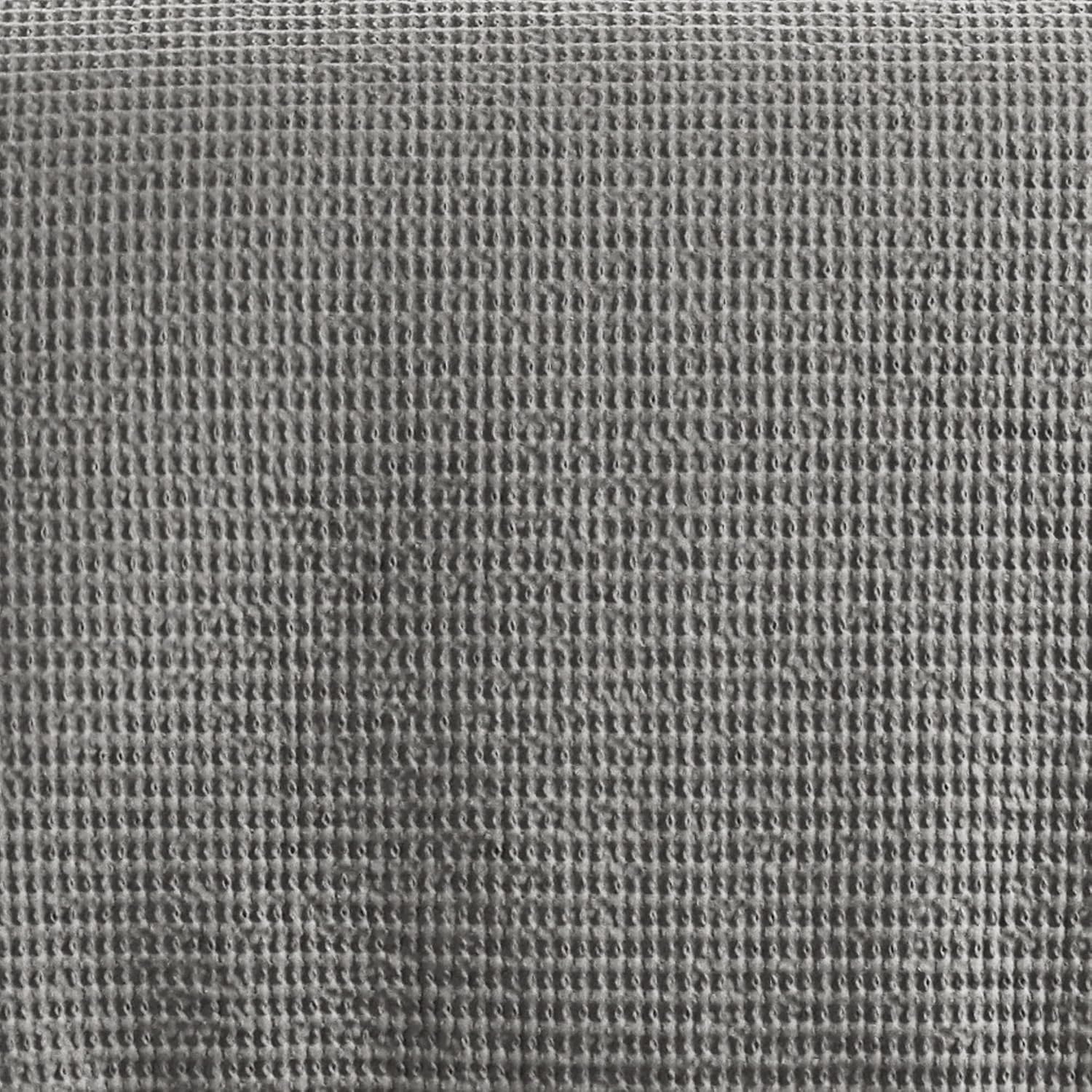 Levtex Home Cloud Waffle Twin Duvet Cover Set (68x88in) with 1 Pillow Sham (26x20in) - Solid Waffle Cotton Texture - Grey - 100% Cotton Twin Size Duvet Cover Set - Soft, Pre-Washed