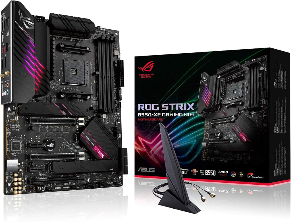 ASUS ROG Strix AMD AM4 ATX Motherboard - WiFi 6, 2.5Gb LAN, 16 Power Stages, Bundled Hyper M.2 Gen 4 Card, Addressable RGB
