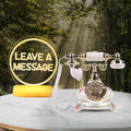 Audio Guestbook Telephone with Free LED Wedding Sign, Wedding Classic Retro Craftsmanship Wedding Audio Guestbook (White)