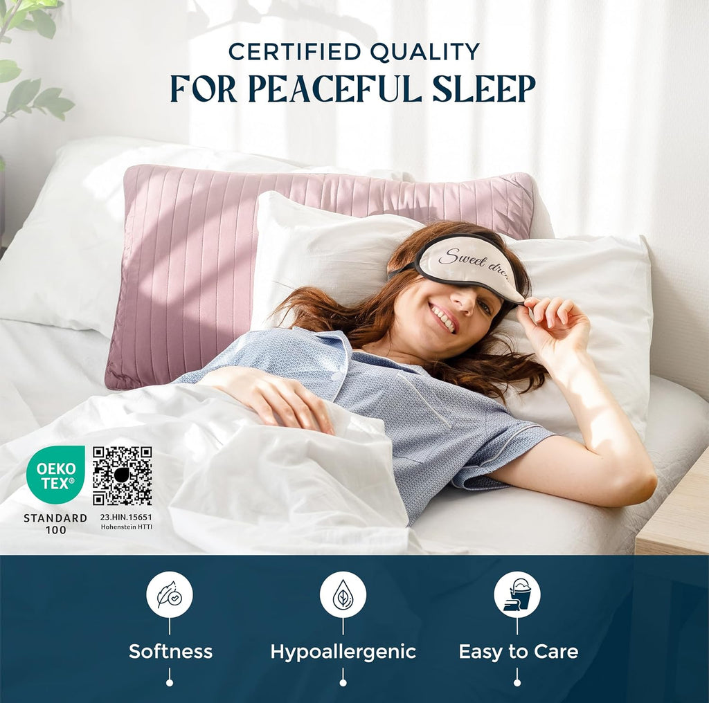 Mayfair Linen 100% Egyptian Cotton Sheets Queen Size - 1500 Series Queen Size Sheets Set Egyptian Cotton, Luxury Bedsheet (Light Grey, 4 PC), Soft, Cooling, 17' Deep Pocket Sateen Weave Bedsheet Set