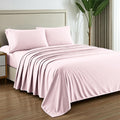 Mayfair Linen 100% Pure Egyptian Cotton Sheet King Size - Luxury 1000 Series Grandiose Collection King Size Sheets Set (4 PC, Blush), 16' Deep Pocket Sateen Weave Soft Cooling Hotel Bed Sheets Set
