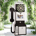 1080P Video Guestbook Wedding Phone, Retro Classic Audio Guestbook Record Customized Audio Messages with Guest Book Telephone for Parties Weddings Birthdays Rentals Confessions,Black-64G