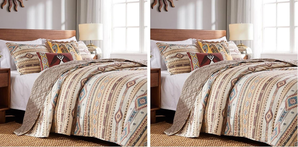 Barefoot Bungalow Phoenix Quilt Set, 2-Piece Twin/XL, Tan (Pack of 2)
