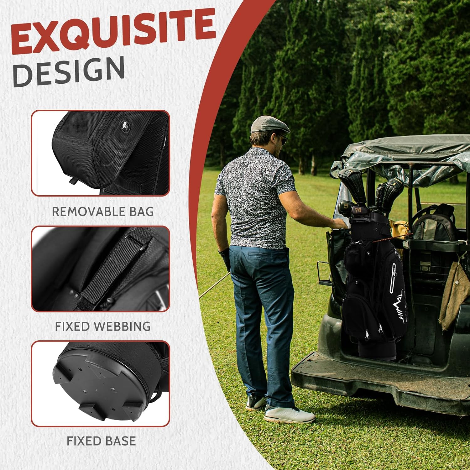 uniHimal14-Way Golf Cart Bag Pro with Full Length Divider Top, Golf Bag for Men with Handles and Rain Cover