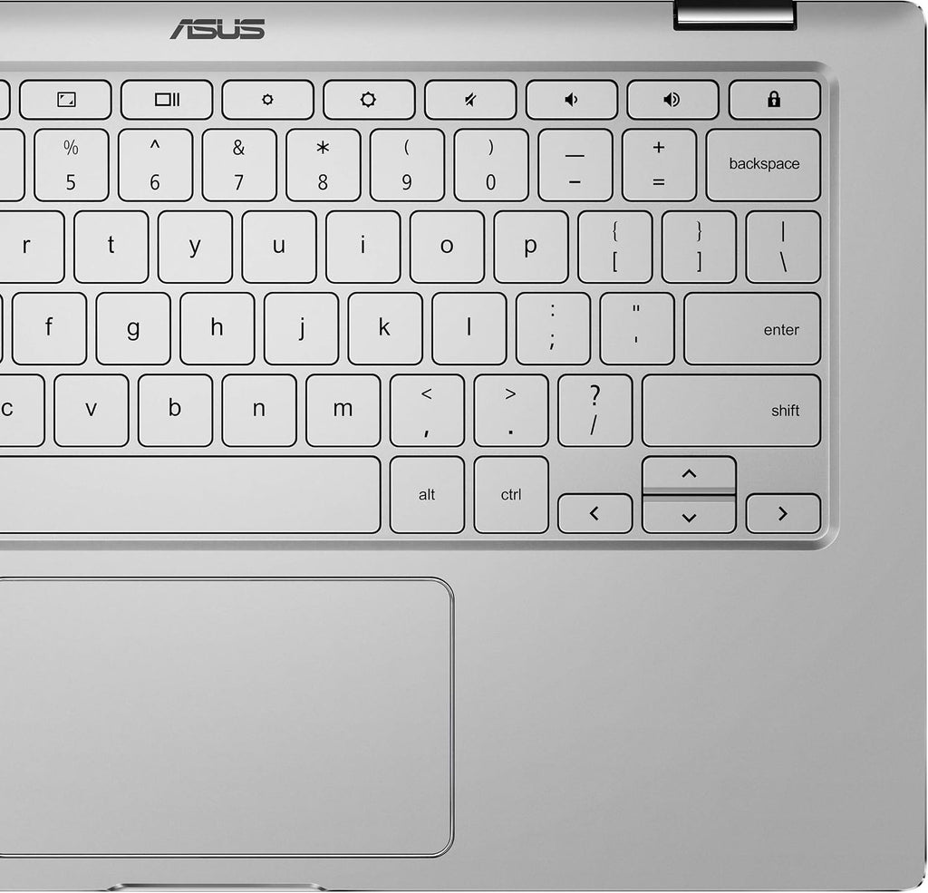 ASUS Chromebook Flip C434 2 in 1 Laptop, 14' Touchscreen FHD 4-Way NanoEdge, Intel Core m3-8100Y Processor, 4GB RAM, 128GB eMMC Storage, Backlit KB, Spangle Silver, Chrome OS, C434TA-IH348T