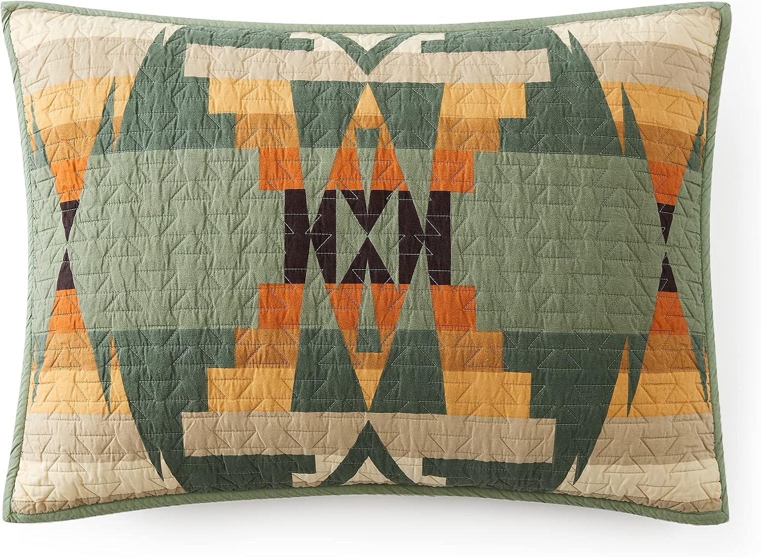 Pendleton Full/Queen Quilt Set – 100% Cotton 3 Piece Quilt Set with Shams, Soft Lightweight Bedding for Queen Size Bed, Sage Green Patterned Comforter Alternative, Queen Bedding Set (Siskiyou)