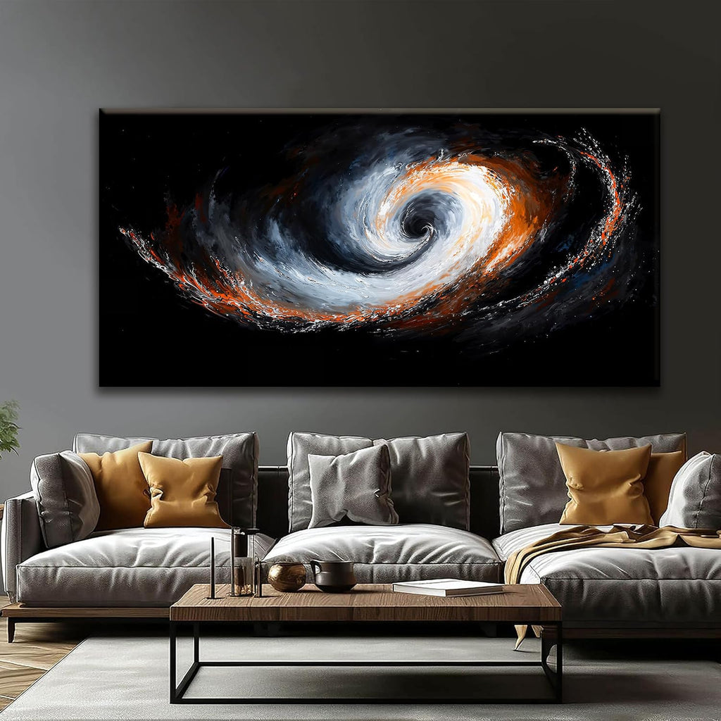 QSQ Large Abstract Wall Art For Living Room Canvas Art Wall Decor Print Abstract Black White Wall Art Painting Prints Picture For Bedroom Office Home Decor 29 × 58 In