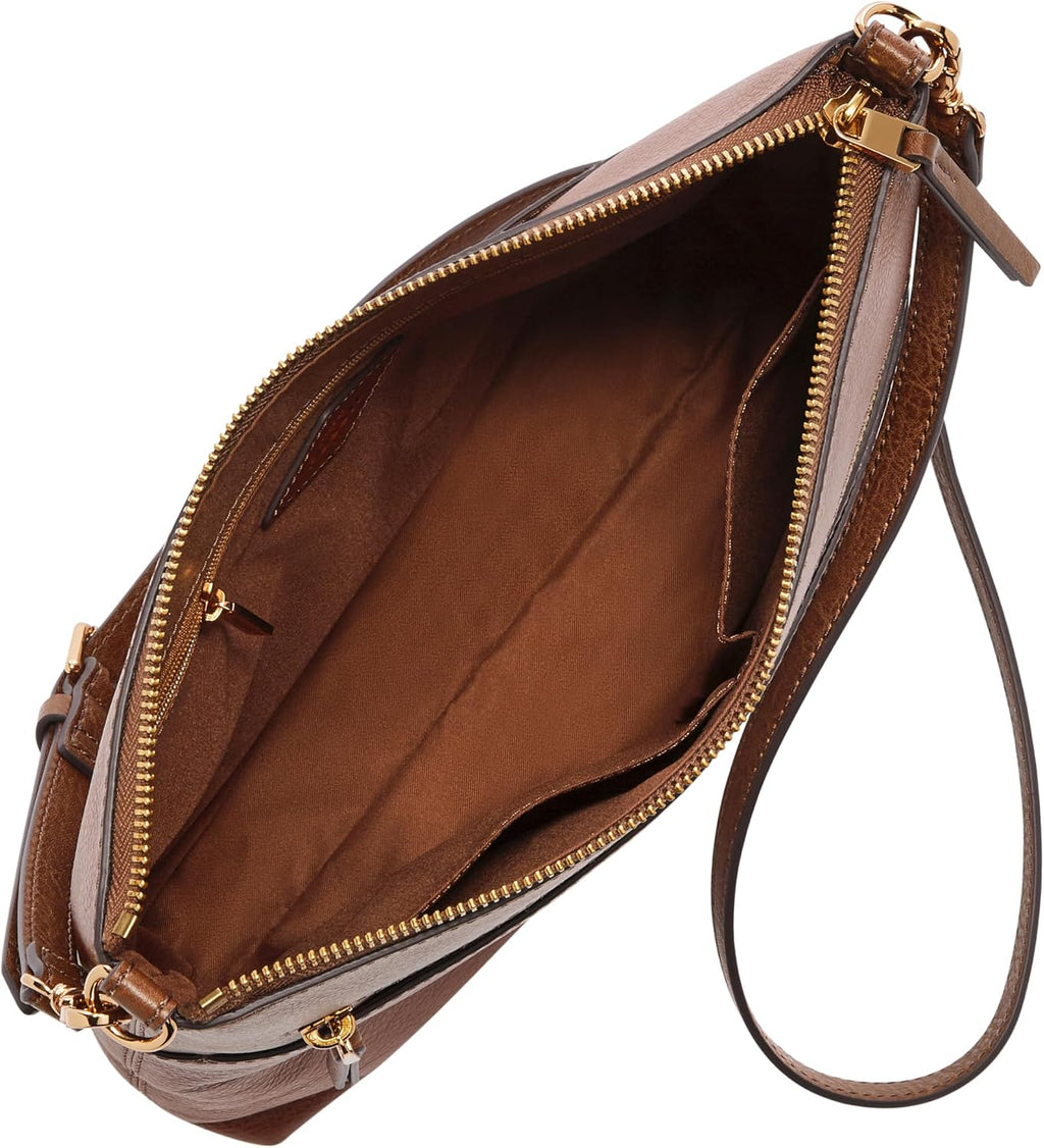 Fossil Women's Harper Leather Small Flap Crossbody Purse Handbag for Women