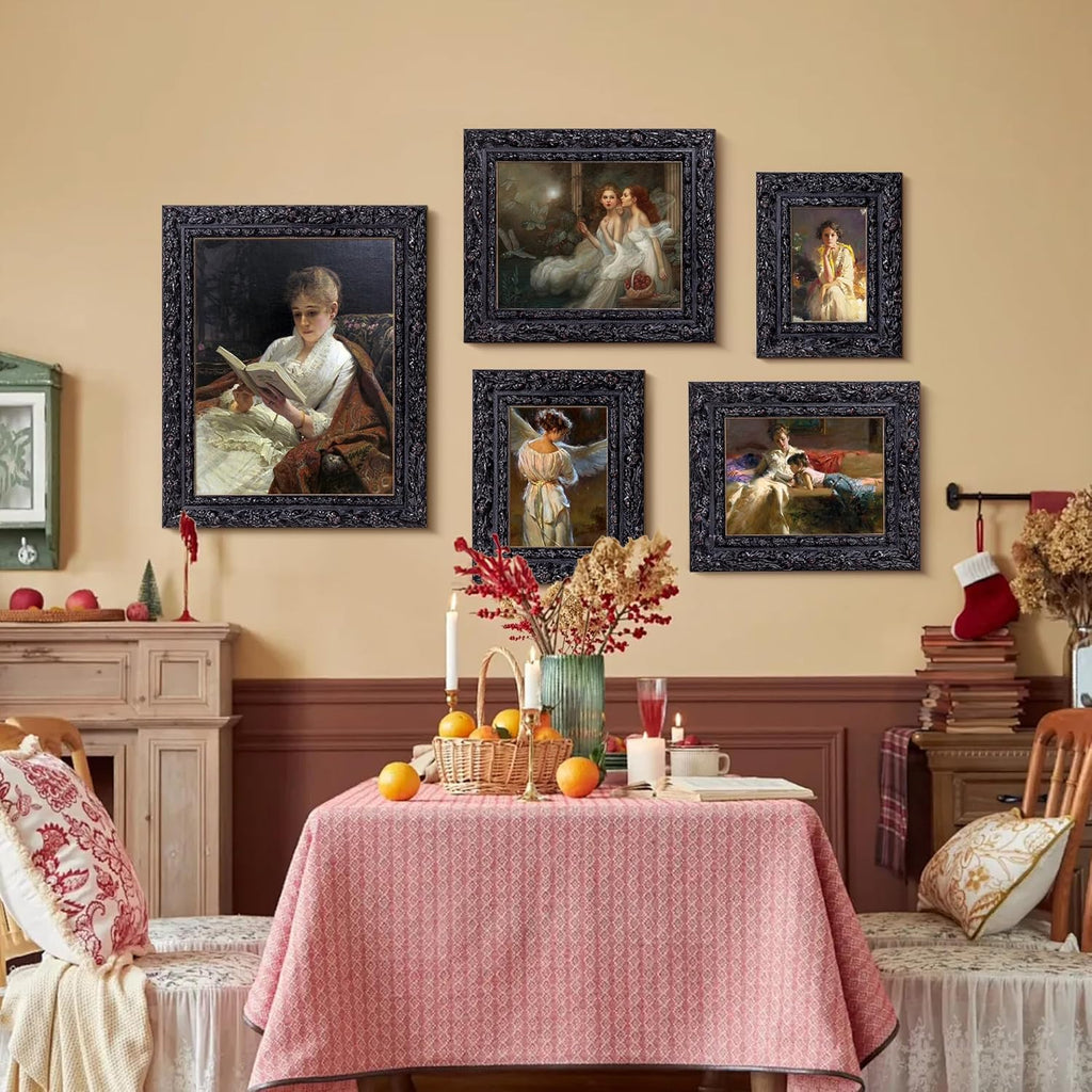 ArtXO Black 20'x28' Picture Frames: Wood Wall Hanging Frames Display 20 x 28 Pictures Poster, Vertical/Horizontal Frame with Glass and Back
