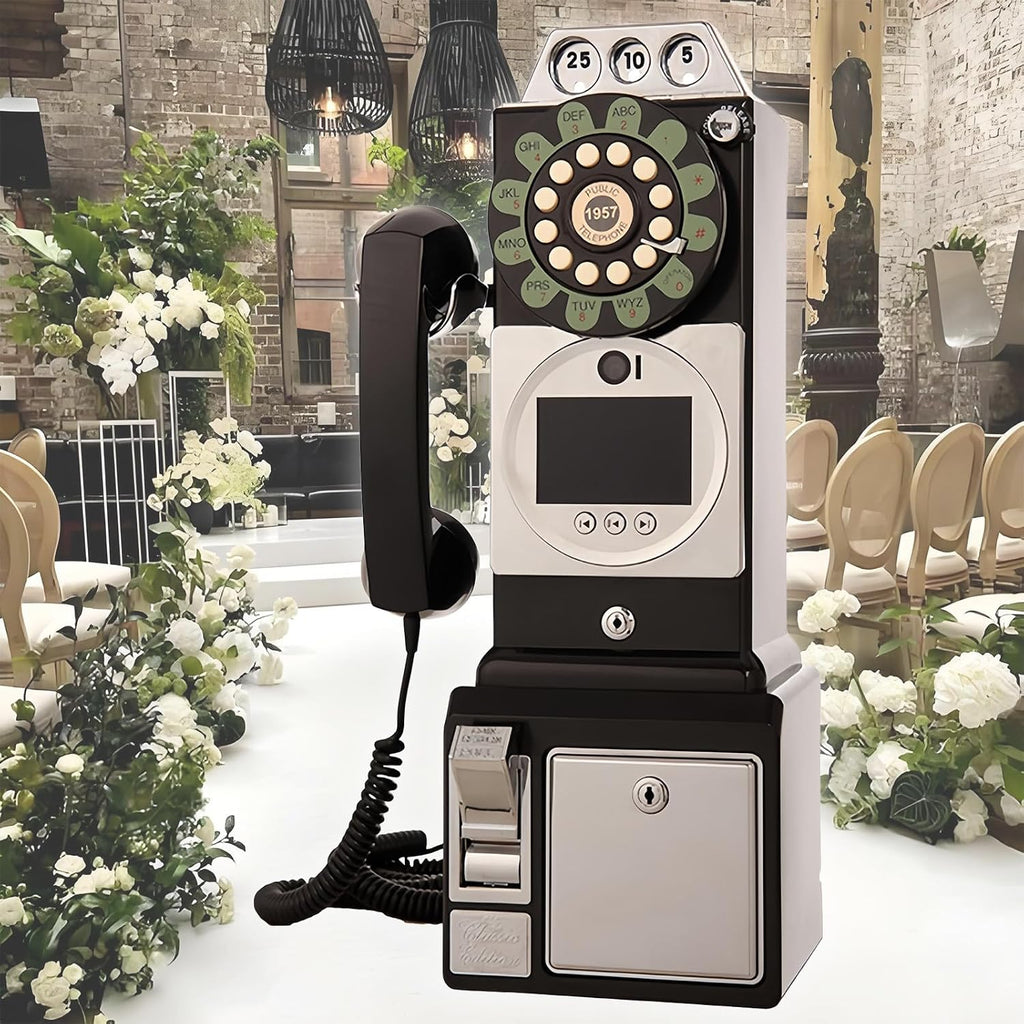 1080p Video Guestbook Wedding Phone, Video & Audio Guest Book, 64GB Large Memory, Clear Voice, Personalized Wedding Guestbook Decorations for a Variety of Memorable Party Occasions Bless,Black