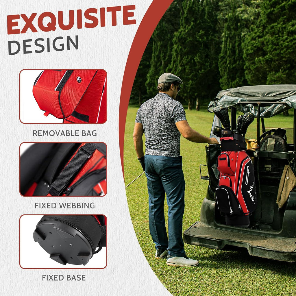 uniHimal14-Way Golf Cart Bag Pro with Full Length Divider Top, Golf Bag for Men with Handles and Rain Cover