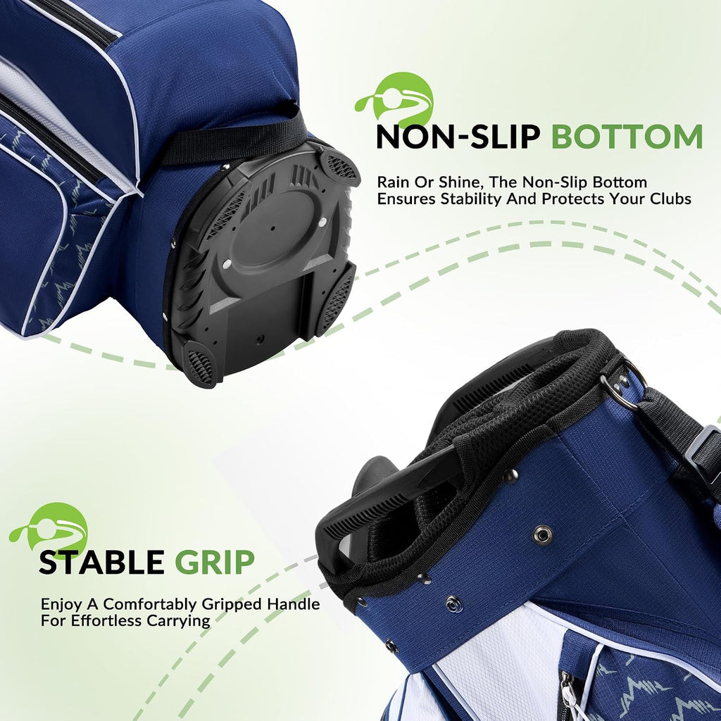 uniHimal 14 Way Golf Cart Bag Featuring Full-Length Divider Top and Multiple Pockets, Golf Bag for Men with Handles and Rain Cover