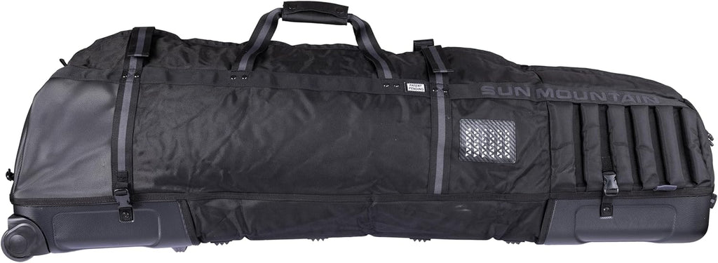 Sun Mountain Kube Golf Travel Bag, 2-Wheel Rolling System-Compact Storage Case, Black Black