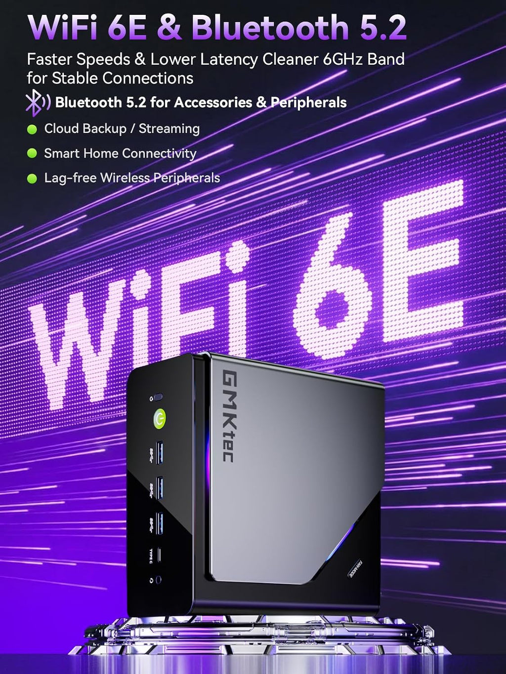 GMKtec K15 Mini PC, Intel Ultra 5 125U(12T/14C, Up to 4.3GHz), 16GB DDR5 1TB PCIe 4.0 SSD,GPU AI Boost (Int8), Mini Gaming Computer Quad 8K Display HDMI2.1+DP1.4+USB4+Type C