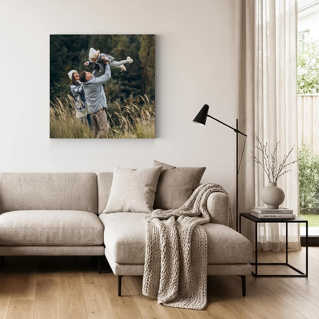 Smile Art Design Custom Canvas Print – Personalized Photo Wall Art, Made to Order in USA, Premium Canvas, Gallery Wrapped
