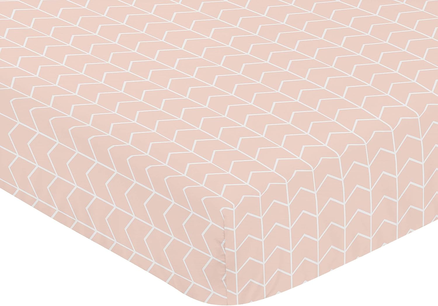Sweet Jojo Designs Blush Pink, Grey and White Watercolor Elephant Safari Baby Girl Crib Bedding Set - 4 Pieces