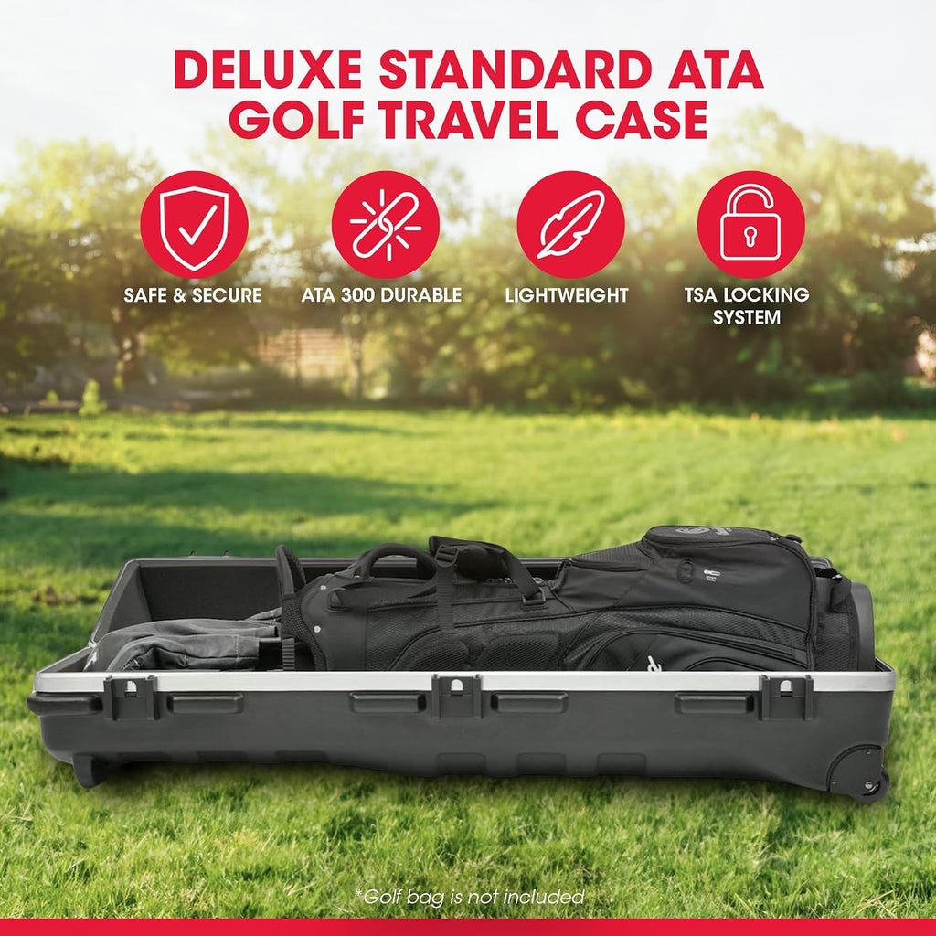 SKB Staff ATA Hard Shell Plastic Golf Travel Case for Cart Bags