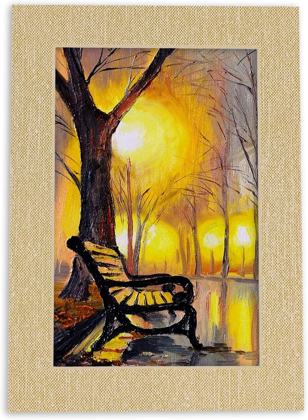 Pack of 25 Acid Free 11x14 Mats Bevel Cut for 8.5x11 Photos - Fresh Linen Canvas Precut Matboards With Backing Boards and Clear Photo Mat Bags For Pictures, Photos, Framing - 4-ply Thickness