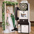 Video Audio Guest Book Wedding Phone, Retro Phone Booth Message Recording, Customized Video Messages, Five Levels Brightness, Wedding Party Audio Video Guest Book Phone,Black-32GB